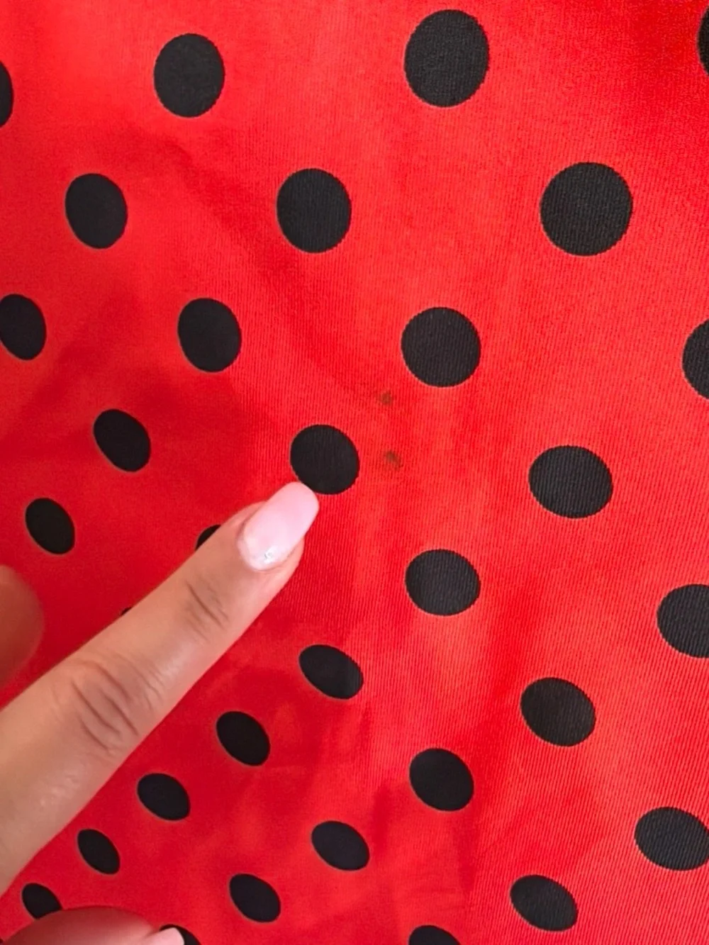 Moda Nuovo Red & Black Polka Dot Scarf 35”x 35”